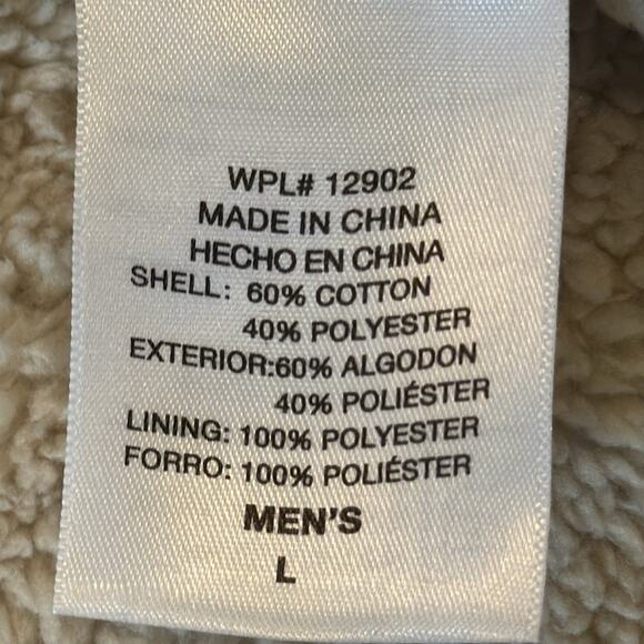 Coleman Men's Grey Sherpa Lined Waffle Henley Pullover Shirt Size L - Picture 7 of 8